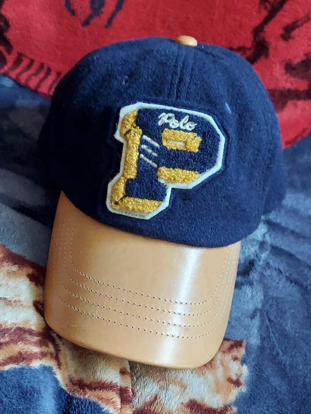 Polo Ralph Lauren Varsity Wool Leather Dad Hat